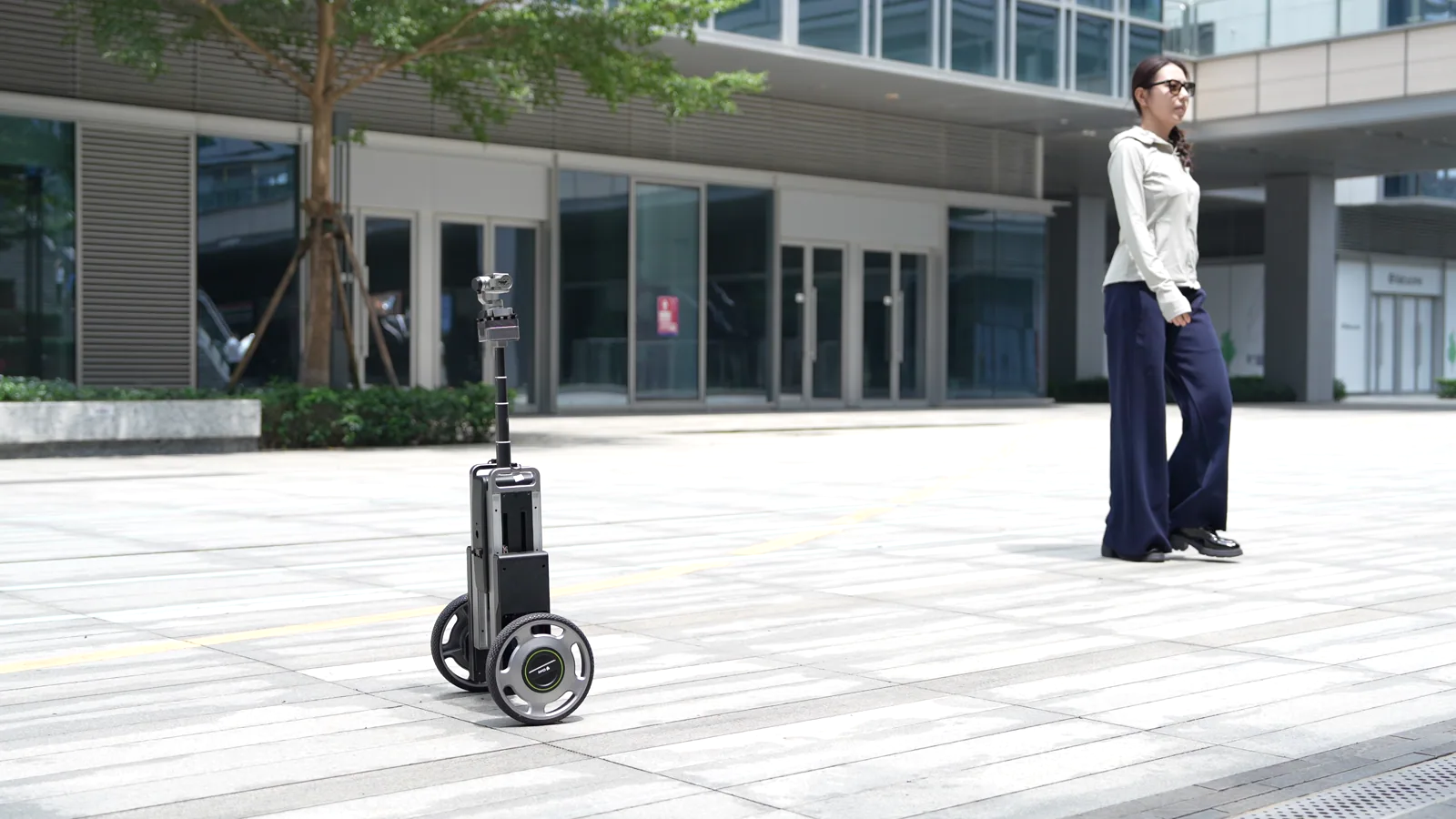 CineyBot following a walk through the city