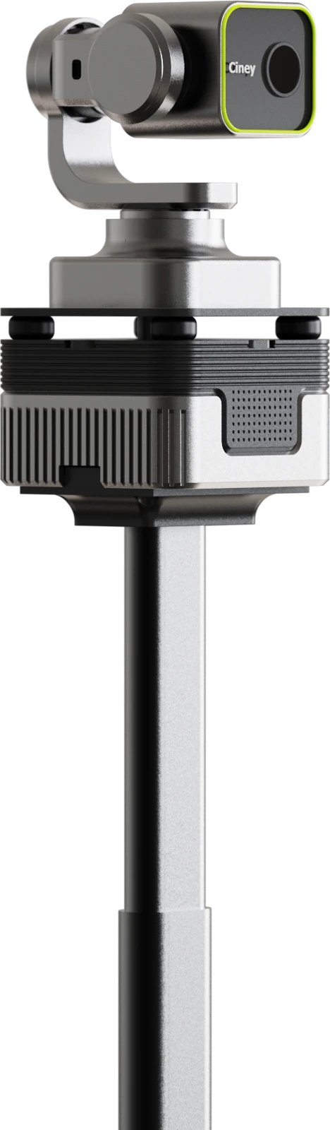 CineyBot’s camera, independent gimbal and manually adjustable mast